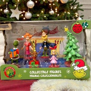 The Grinch 65th Anniversary 2022 6pc Figure/Christmas Tree Set Cindy Lou Who